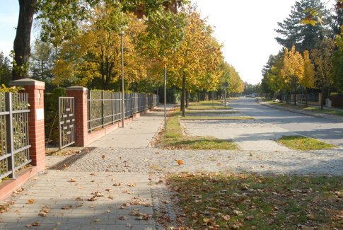 Blick auf die Straße der Freiheit in Miersdorf